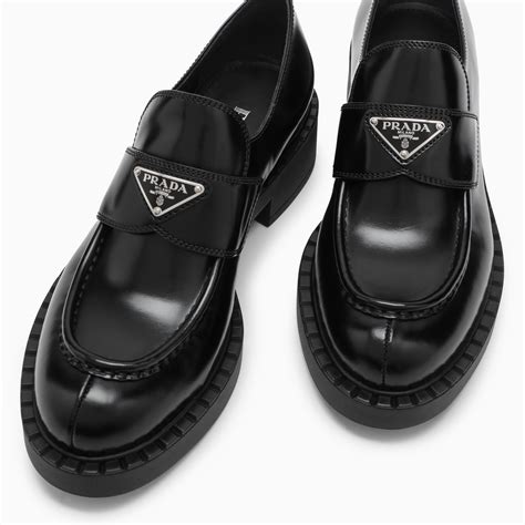 chocolate prada loafers|platform prada loafers.